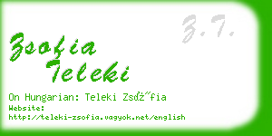 zsofia teleki business card